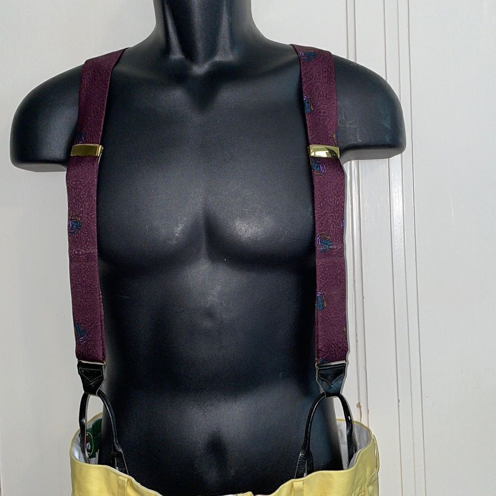 ‎Vintage Dunhill purple suspenders